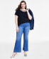 ფოტო #4 პროდუქტის Plus Size Cotton Embellished Tee, Created for Macy's