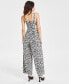 Фото #2 товара Women's Printed Cutout Jumpsuit, Created for Macy's