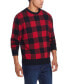 ფოტო #3 პროდუქტის Men's Plaid Crew Neck Sweater