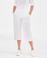 Фото #2 товара Women's Drawstring Capri Pants, Regular & Petite, Created for Macy's