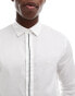 Armani Exchange long sleeve shirt in off white