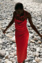 Фото #1 товара Струящееся платье из крепа на бретелях ZARA