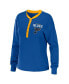 ფოტო #3 პროდუქტის Women's Blue St. Louis Blues Waffle Henley Long Sleeve T-shirt