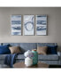 Grey Surrounding 3-Pc. Framed Gel-Coated Canvas Print Set with Silver-Tone Foil