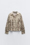 Animal print foil shirt