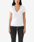 ფოტო #1 პროდუქტის Women's Short Sleeve Foil Horseshoe V-neck T-shirt