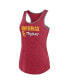 Фото #2 товара Women's Heather Cardinal USC Trojans Fuel Racerback Tank Top