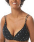 Фото #1 товара Coco Reef Metallic Dot Formfit Wire-Free Bikini Top, 32D/34D, Black