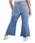 Фото #2 товара Trendy Plus Size Kick Flare Cropped Denim Jeans, Created for Macy's