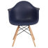 Фото #3 товара Alonza Series Navy Plastic Chair With Wood Base
