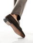 Walk London Trent Tassel Loafers In Brown Suede