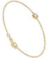 ფოტო #4 პროდუქტის Diamond Honeycomb Solitaire Chain Bracelet (1/5 ct. t.w.) in 14k White or Yellow Gold