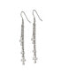 Фото #3 товара Stainless Steel Polished Multi Strand Cross Dangle Earrings