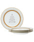 Фото #1 товара Charlotta Gold Set of 4 Holiday Tree Appetizer Plates, 6-1/4"