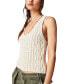 Фото #1 товара Women's High Tide Cable-Knit Tank Top