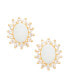 Opal (1-3/8 ct. t.w.) and White Topaz (9/10 ct. t.w.) Stud Earrings in 18k Gold-Plated Sterling Silver