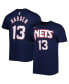 Фото #1 товара Men's James Harden Navy Brooklyn Nets 2021/22 City Edition Name and Number T-shirt