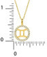 ფოტო #19 პროდუქტის Cubic Zirconia Zodiac Halo 18" Pendant Necklace in 18k Gold-Plated Sterling Silver, Created for Macy's