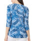 ფოტო #2 პროდუქტის Women's Printed Moss Crepe 3/4-Sleeve Top