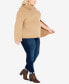 ფოტო #7 პროდუქტის Plus Size Dani Button Cape Sweater