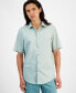 ფოტო #1 პროდუქტის Men's Fern Regular-Fit Stretch Geometric Button-Down Poplin Shirt, Created for Macy's