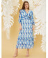 Фото #3 товара Women's Geo-Print Maxi Dress