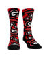 Фото #1 товара Men's and Women's Socks Georgia Bulldogs Allover Logo and Paint Crew Socks