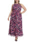 ფოტო #5 პროდუქტის Plus Size Halter Ruched-Waist Maxi Dress