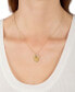 ფოტო #2 პროდუქტის Diamond Accent Minnie Mouse Polished Silhouette 18" Pendant Necklace in Gold-Plated Sterling Silver