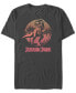 Фото #1 товара Jurassic Park Men's Retro T-Rex Sunset Logo Short Sleeve T-Shirt