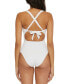 Women's Modern Edge Cutout Ribbed One-Piece Swimsuit