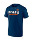 Фото #3 товара Men's Navy and Heathered Gray Chicago Bears Parent T-shirt Combo Pack