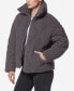 ფოტო #2 პროდუქტის Women's Faux Poodle Fur Diamond Quilted Puffer Jacket