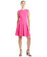 ფოტო #1 პროდუქტის Women's Sleeveless Scuba Crepe Pleated Dress