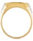 ფოტო #3 პროდუქტის Men's Diamond Rectangle Ring in 14k Gold (1/2 ct. t.w.)