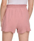 ფოტო #2 პროდუქტის Women's Smocked-Waist Double-Crepe Pull-On Cotton Shorts