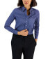 ფოტო #3 პროდუქტის Women's Easy Care Button Up Long Sleeve Blouse