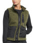 Men's Cozy Standard-Fit Mixed-Media Plush Fleece Vest