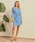 ფოტო #6 პროდუქტის Women's Striped Twist-Front Dress