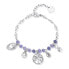 Beautiful steel bracelet with Chakra beads and charms BHKB134
