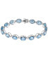 ფოტო #1 პროდუქტის Blue Topaz Bubble Link Bracelet (19 ct. t.w.) in 14k White Gold