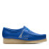 Фото #1 товара Clarks Wallabee 26174009 Womens Blue Leather Oxfords & Lace Ups Casual Shoes