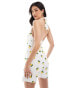 Фото #2 товара Stradivarius mini dress in lemon print