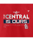 Men's Red St. Louis Cardinals 2022 NL Central Division Champions Locker Room T-shirt Красный, S - фото #2