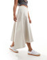 Фото #10 товара Daisy Street low rise hanky hem maxi skirt in stone with seam detail