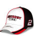 Фото #1 товара Men's White and Black Austin Cindric Discount Tire Element Mesh Adjustable Hat