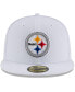 Men's White Pittsburgh Steelers Omaha 59FIFTY Fitted Hat Белый, 7 - фото #4