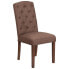 Фото #4 товара Hercules Grove Park Series Brown Fabric Tufted Parsons Chair