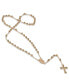 Unisex 18K Gold Plated Stainless Steel Beaded Classic Rosary Necklace