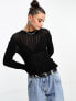 Фото #1 товара Weekday Ada lightweight knit jumper in black